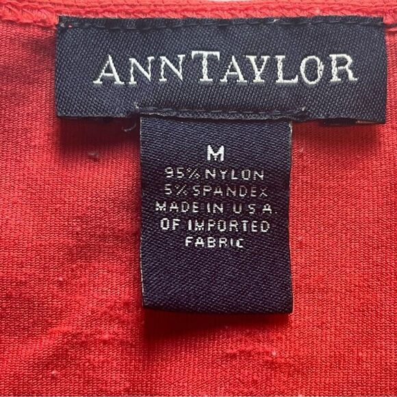 Ann Taylor Women's Cute Tank Top Coral Ruched V Neck Size Medium - Picture 4 of 7